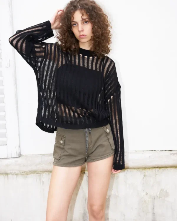 Erotokritos Knitwear | Tops & Shirts*Aneta-Sheer Oversize Knit Sweater