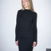 Erotokritos Dresses*Ariana - Bias cut Jersey Ruched Dress - Black