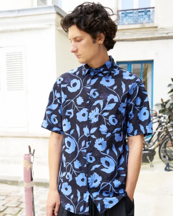 Erotokritos Tops & Shirts*Aristotelis-Floral Cotton Voile Shirt