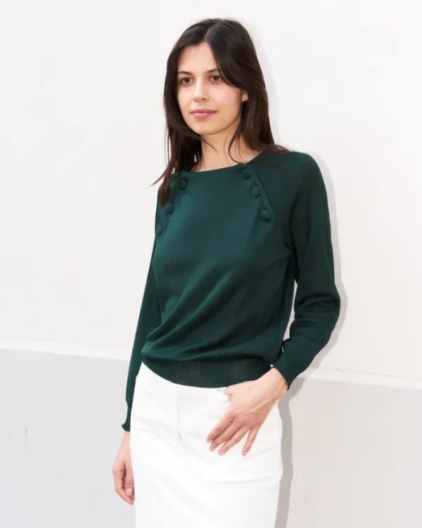 Erotokritos Knitwear | Tops & Shirts*Arya-Silk blend Sweater-Green