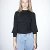 Erotokritos Tops & Shirts*Avery - Ruched Jersey Top - Black