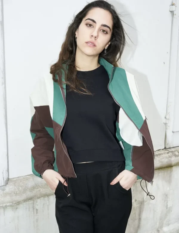 Erotokritos Coats & Jackets*Aylin-Cropped Colorblock Windbreaker Jacket