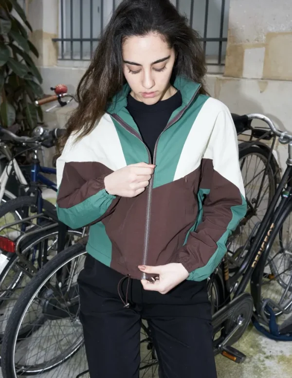 Erotokritos Coats & Jackets*Aylin-Cropped Colorblock Windbreaker Jacket
