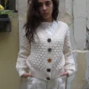 Erotokritos Knitwear | Coats & Jackets*Bea M - Chunky Cosy Cardigan with Bijoux buttons - Ecru