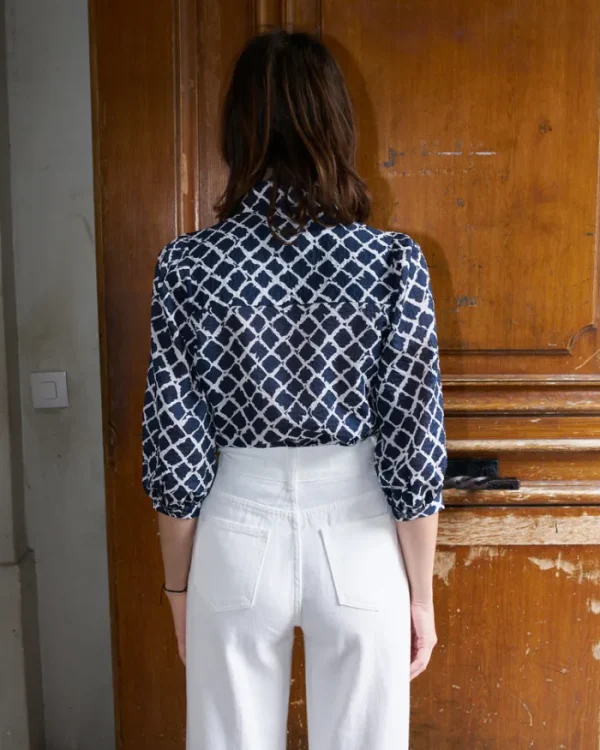 Erotokritos Bottoms*Bimini - Wide Leg Denim Pants - White