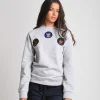 Erotokritos Tops & Shirts*Cat 2 W-Sweatshirt embroidered with Cat Head budges-grey