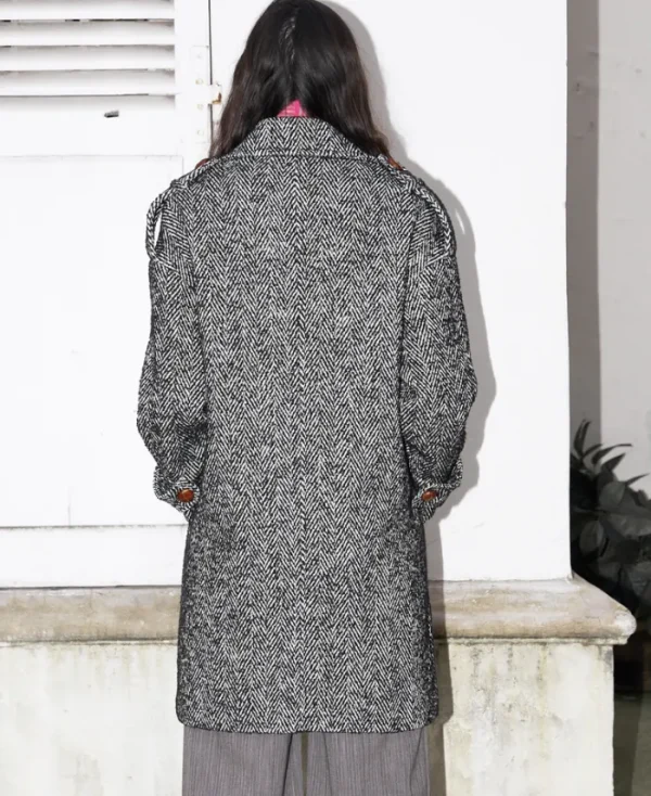 Erotokritos Coats & Jackets*Chad - Herringbone Loose Wool Coat -F