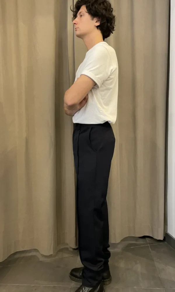 Erotokritos Bottoms*Damien-Tailored Pants With Middle Pleat-Wool