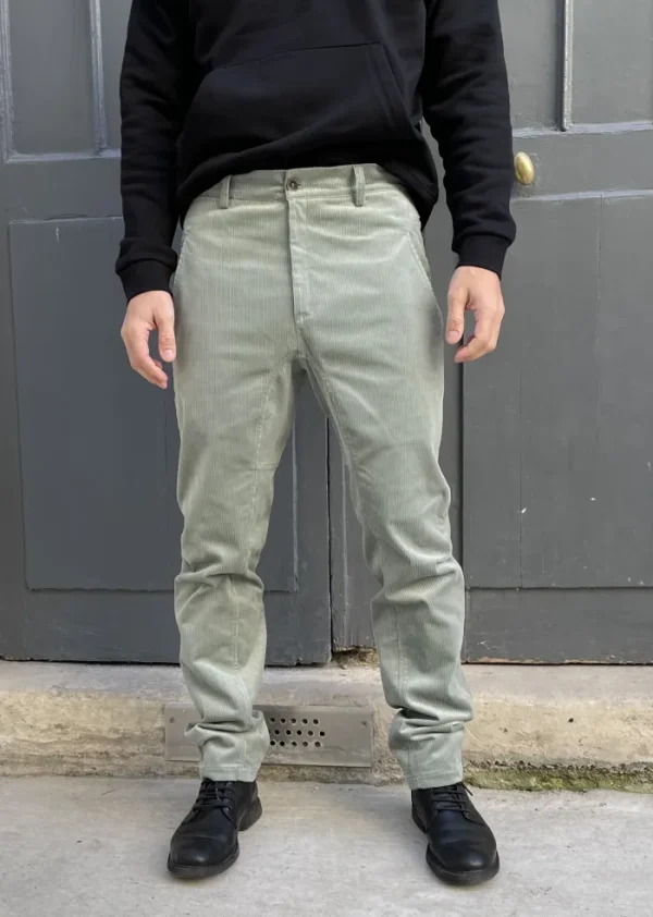 Erotokritos Bottoms*Dean- Almond Green Corduroy Pants