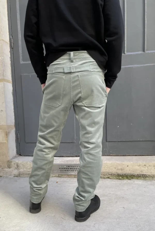 Erotokritos Bottoms*Dean- Almond Green Corduroy Pants