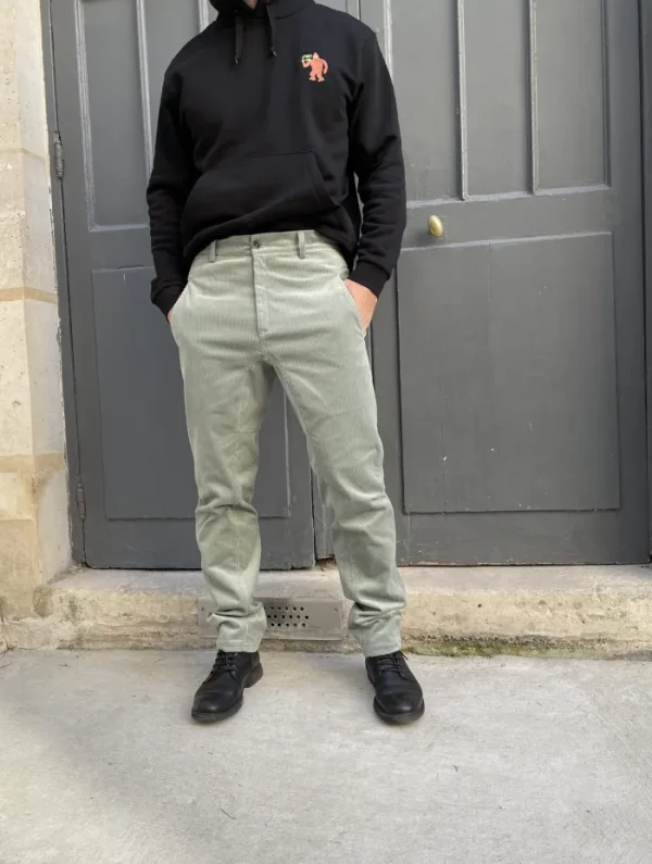 Erotokritos Bottoms*Dean- Almond Green Corduroy Pants