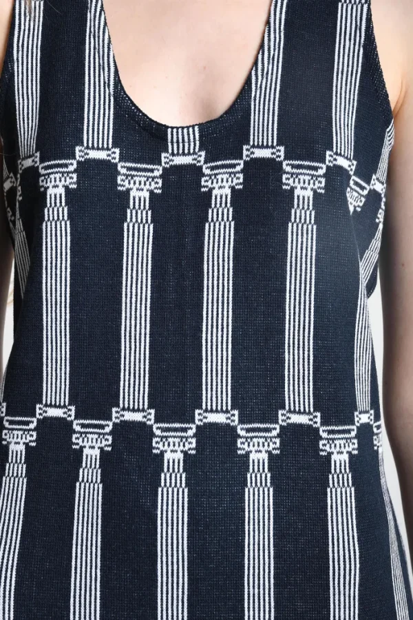 Erotokritos Knitwear | Dresses*Delphi 3 - Long Knitted Dress With Greek Columns Pattern