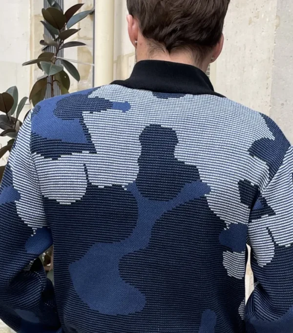 Erotokritos Knitwear | Coats & Jackets*Din - High Neck Jacquard Knitted Jacket