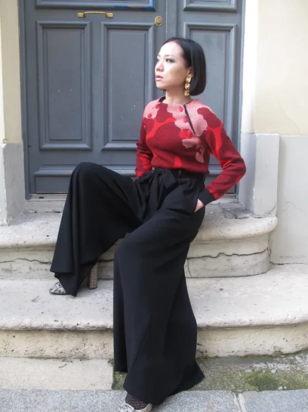 Erotokritos Bottoms*Dina-Crepe Palazzo Pants