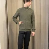 Erotokritos Knitwear | Tops & Shirts*Dorian - Knitted Jacket with pockets - Olive Green