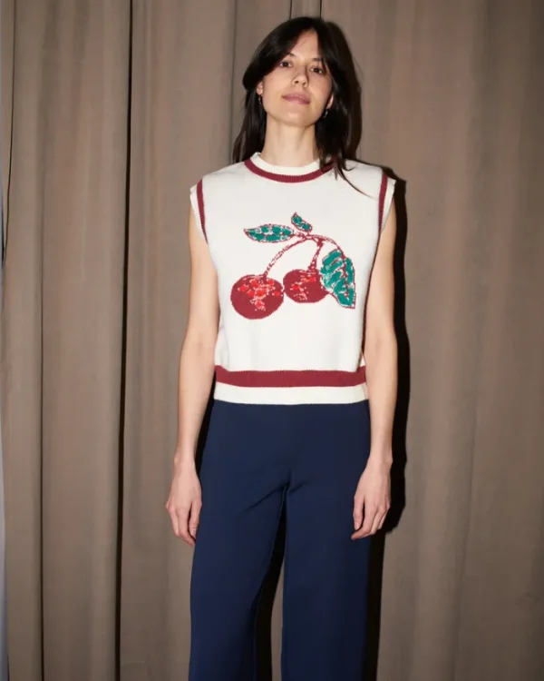 Erotokritos Knitwear | Tops & Shirts*Elijah - Soft Knit Vest with Cherries