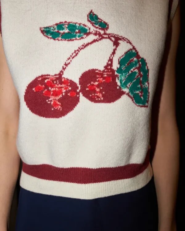 Erotokritos Knitwear | Tops & Shirts*Elijah - Soft Knit Vest with Cherries