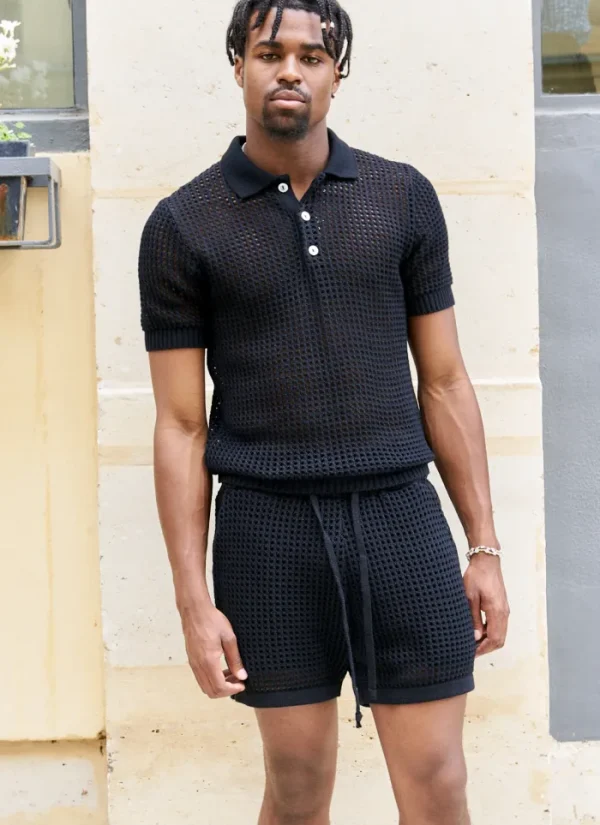 Erotokritos Knitwear | Bottoms*Ermis-Mesh Knit Shorts