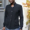 Erotokritos Knitwear | Coats & Jackets*Fawna - Tailored Kniited Blazer - Metallic Black