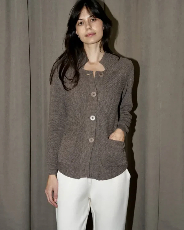 Erotokritos Knitwear | Coats & Jackets*Fawna - Tailored Knitted Blazer - Taupe