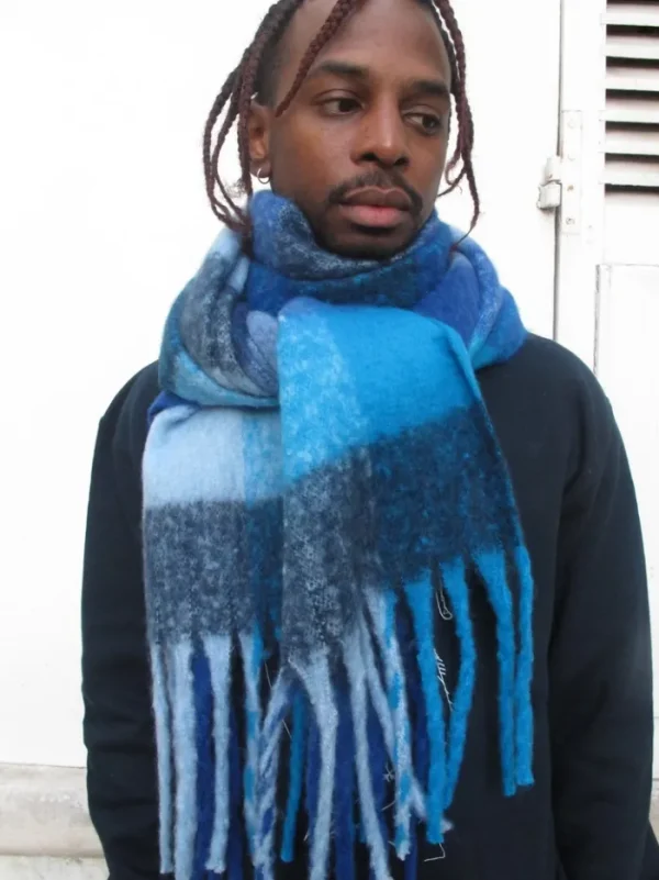 Erotokritos Scarves | Knitwear*Fluffy Blue large scarf-unisex