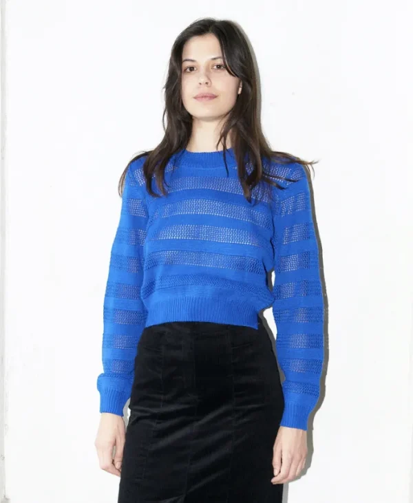 Erotokritos Knitwear | Tops & Shirts*Gemima Cropped Sweater-Blue