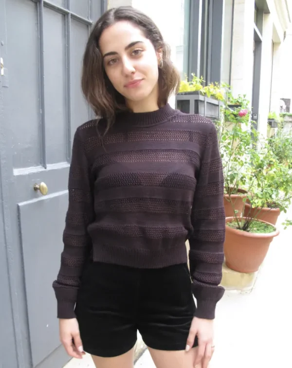 Erotokritos Tops & Shirts | Knitwear*Gemima Cropped Sweater-plum/darkgreen