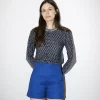 Erotokritos Bottoms*Holli - High Waist Tailored Shorts - Blue