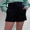 Erotokritos Bottoms*Holli - High Waist Tailored Shorts - Black