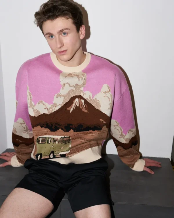 Erotokritos Knitwear | Tops & Shirts*Jack - Landscape Jacquard Warm Sweater - Pink