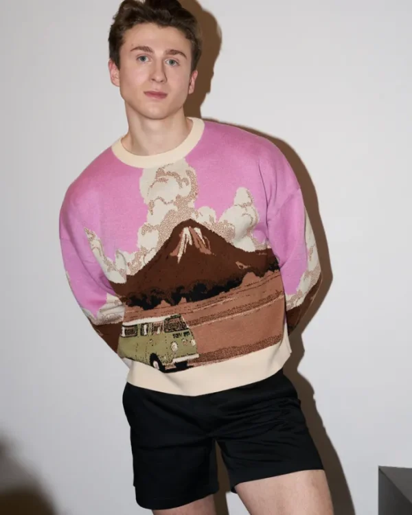 Erotokritos Knitwear | Tops & Shirts*Jack - Landscape Jacquard Warm Sweater - Pink