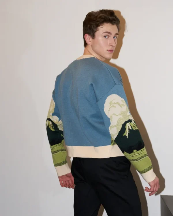 Erotokritos Knitwear | Tops & Shirts*Jack - Landscape Jacquard Warm Sweater - Blue