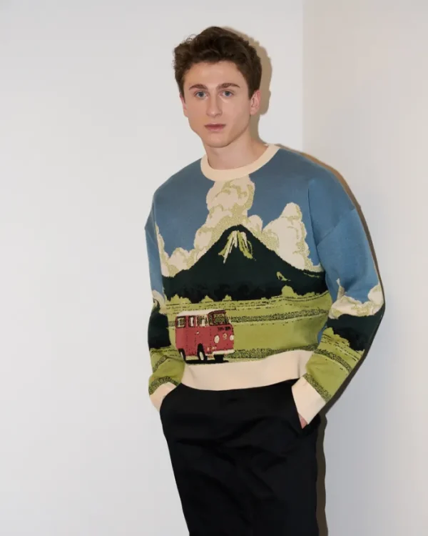 Erotokritos Knitwear | Tops & Shirts*Jack - Landscape Jacquard Warm Sweater - Blue