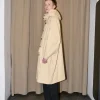 Erotokritos Coats & Jackets*Josh - Oversized Tailored High Collar Hooded Trench Coat - Beige