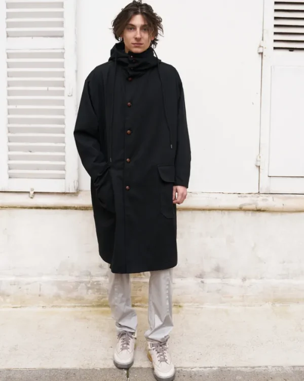 Erotokritos Coats & Jackets*Josh - Oversized Tailored High Collar Hooded Trench Coat