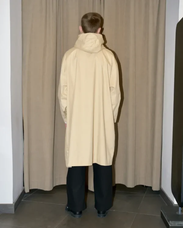 Erotokritos Coats & Jackets*Josh - Oversized Tailored High Collar Hooded Trench Coat - Beige