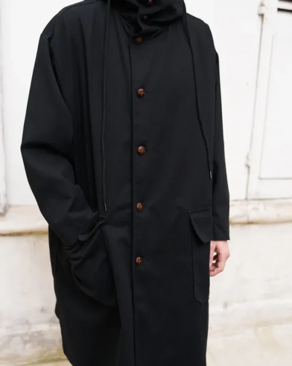 Erotokritos Coats & Jackets*Josh - Oversized Tailored High Collar Hooded Trench Coat