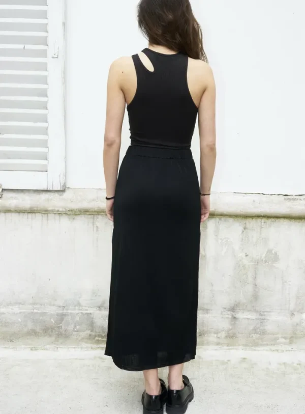 Erotokritos Knitwear | Bottoms*Kirsten-Midi Slit Knit Skirt