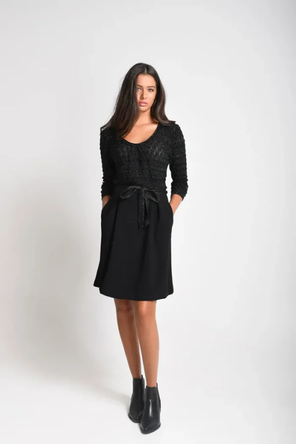 Erotokritos Knitwear | Dresses*Laora - Knit and Crepe Dress