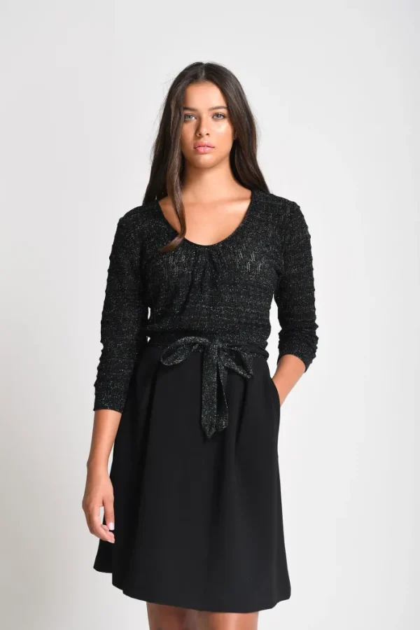 Erotokritos Knitwear | Dresses*Laora - Knit and Crepe Dress