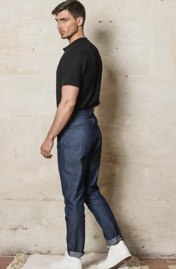 Erotokritos Bottoms*Larry-Raw Denim Work Pants