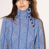 Erotokritos Knitwear | Tops & Shirts*Lhara - Geometric Jacquard Turtle Neck Sweater - Blue