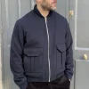 Erotokritos Coats & Jackets*Liam-Wool Bomber Jacket-Navy