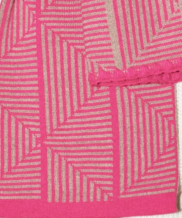 Erotokritos Scarves | Knitwear*Lorna - Knitted Jacquard Scarf - Pink