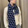 Erotokritos Scarves | Knitwear*Mirri - Knitted Jacquard Scarf- Blue