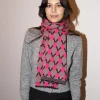 Erotokritos Scarves | Knitwear*Mirri - Knitted Jacquard Scarf- Pink - F