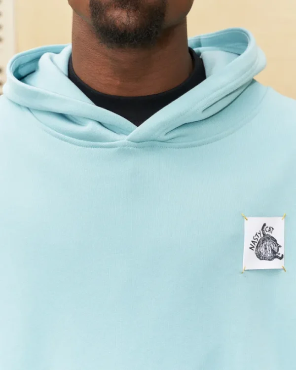 Erotokritos T-Shirts & Sweatshirts | Tops & Shirts*Nasty Cat-Oversize Fit Luxury Hoody-Pastel Blue