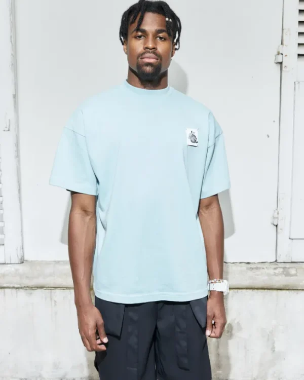 Erotokritos T-Shirts & Sweatshirts | Tops & Shirts*Nasty Cat-Oversize Fit Luxury T Shirt-Pastel Blue