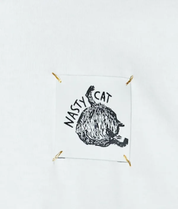 Erotokritos T-Shirts & Sweatshirts | Tops & Shirts*Nasty Cat-Oversize Fit Luxury T Shirt-White