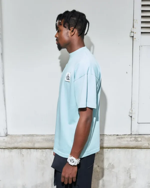 Erotokritos T-Shirts & Sweatshirts | Tops & Shirts*Nasty Cat-Oversize Fit Luxury T Shirt-Pastel Blue